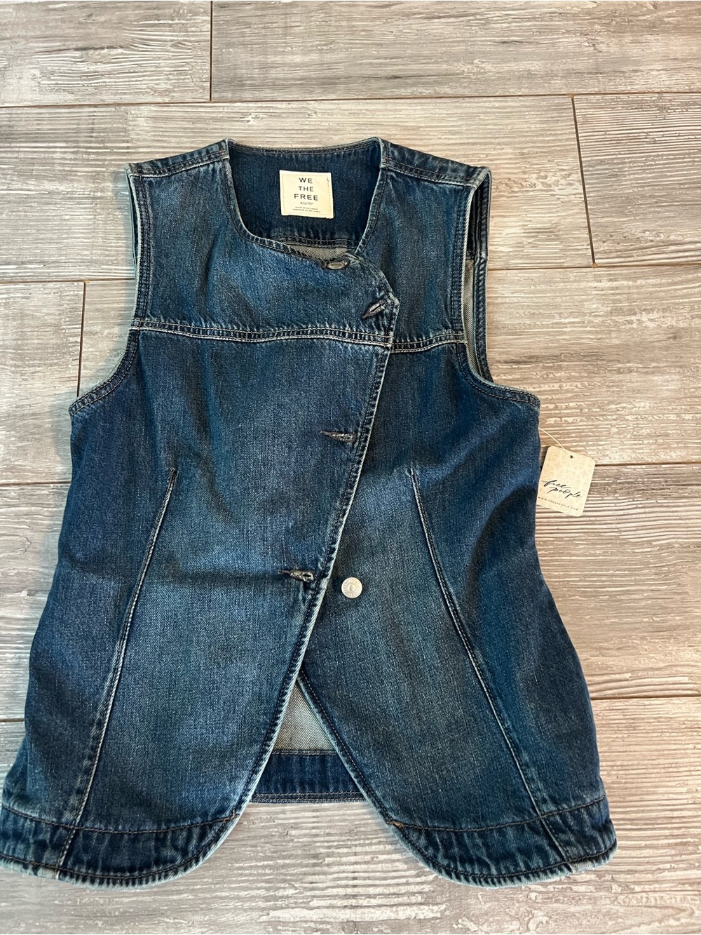 We The Free Dark Maris Denim Vest